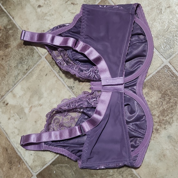 NESSA BRA Size 38F Elegant Lace Underwire Purple Size - Picture 5 of 8